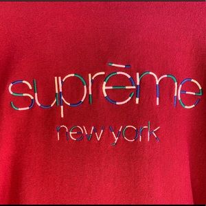SOLD Supreme multi color classic logo hoodie